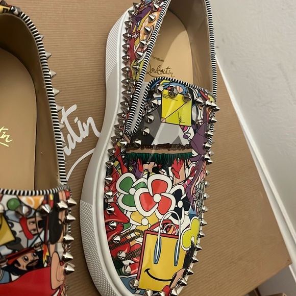 Chrisitan Louboutin super pik boat flat low top slip size 36.5 - Picture 3 of 7
